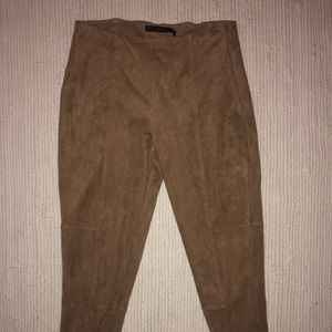Imitation suede leggings
